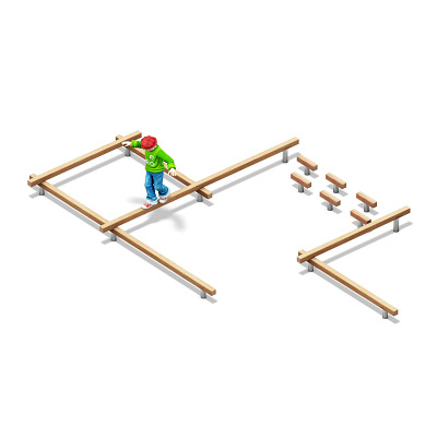 Playparc Balanceersysteem "Schulhof", Zonder zitbal