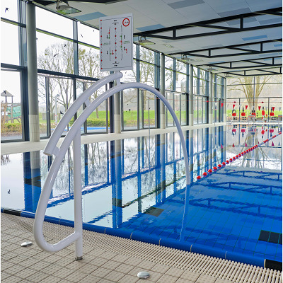 Sport-Thieme Doorzwemboog incl. informatiebord, Zonder grondbus, met adapter voor 40 mm grondbus