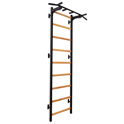 BenchK Wandrek Fitness-Systeem "721" met vast gemonteerde optrekstang, 721B, zwart