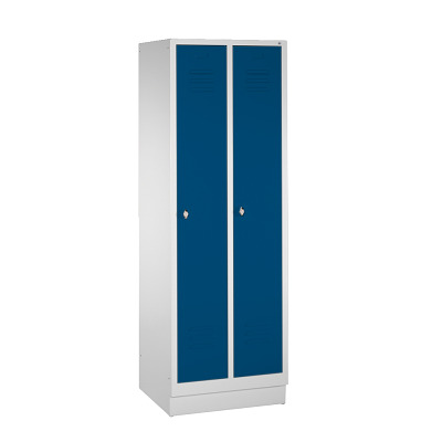 C+P Garderobekast/locker, Gentiaanblauw (RAL 5010), 180x61x50 cm/ 2 vakken