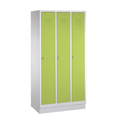 C+P Garderobekast/locker, Viridiaangroen (RDS 110 80 60), 180x90x50 cm/ 3 vakken