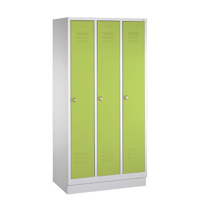 C+P Garderobekast/locker, Viridiaangroen (RDS 110 80 60), 180x120x50 cm / 3 vakken