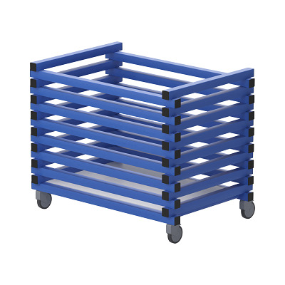 Sport-Thieme Transportwagen 'Zwembad' by Vendiplas, Blauw, Voor kleine onderdelen zonder deksel