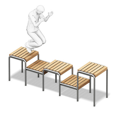Playparc Calisthenics-toestel "Squat-Plattform", Pro