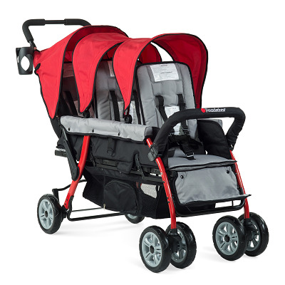 Foundations Kinderwagen "3-zitter", Rood-zwart