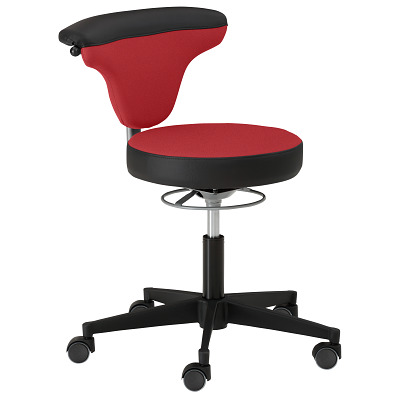 Mayer Draaistoel "Torro", Rood-zwart