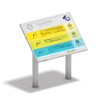 Playparc Informatiebord voor für Calisthenics-Station "Allround