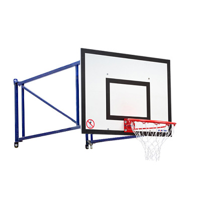 Sport-Thieme Basketbal-Wandset "Draaibaar en in de hoogte verstelbaar", Betonmuur