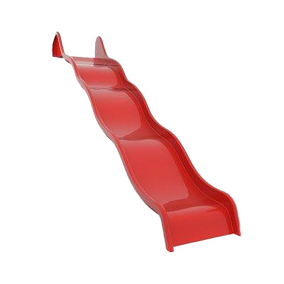 Golvende glijbaan "Wide", 280 cm, Rood
