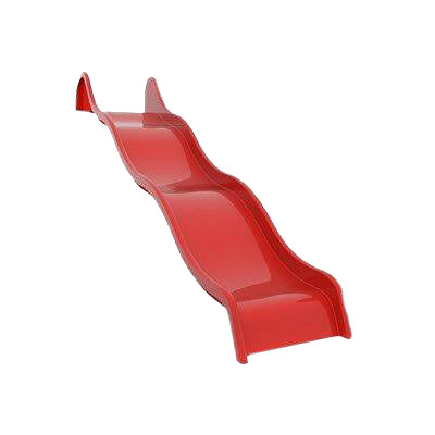 Golvende glijbaan "Wide", 200 cm, Rood