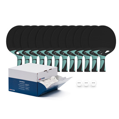 Cornilleau Tafeltennisbat-Set "Tacteo 30 School", Witte balletjes