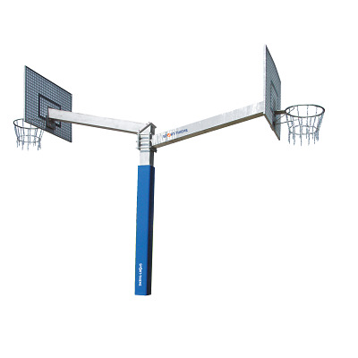 Sport-Thieme Basketbalinstallatie "Fair Play Duo 2.0", Ring "Outdoor", Doelbord: aluminium