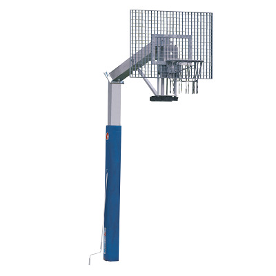 Sport-Thieme Basketbalinstallatie "Fair Play Silent 2.0" met hoogteverstelling, Ring "Outdoor" neerklappend, 120x90 cm
