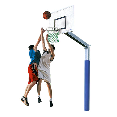 Sport-Thieme Basketbalinstallatie "Fair Play 2.0" met Hercules-net, Ring "Outdoor" neerklappend