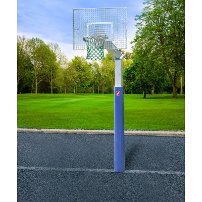 Sport-Thieme Basketbalinstallatie "Fair Play Silent 2.0" met Hercules-net, Ring "Outdoor", 120x90 cm