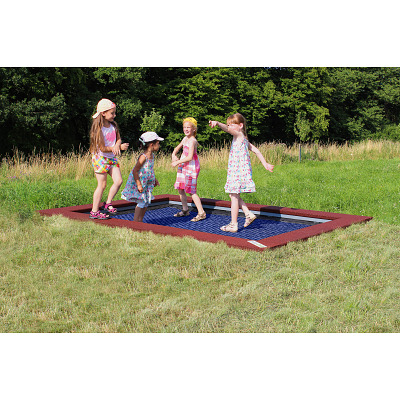 Hally-Gally Bodemtrampoline "2000 Mini", Rood-bruin, Blauw