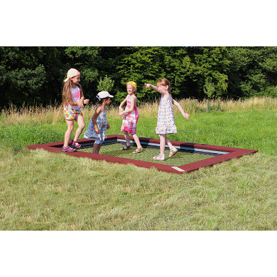 Hally-Gally Bodemtrampoline "2000 Mini", Rood-bruin, Neon-groen