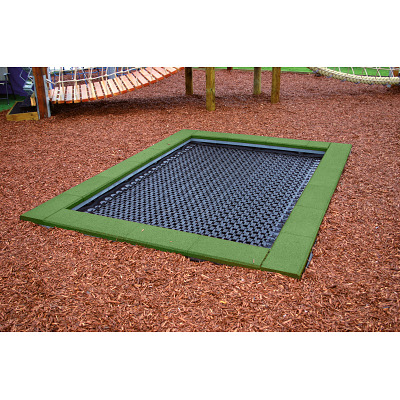 Hally-Gally Bodemtrampoline "2000", Lichtgroen, Zwart