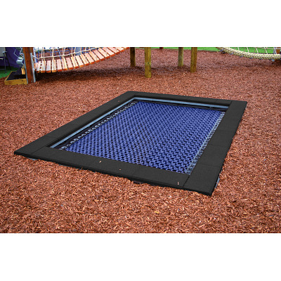 Hally-Gally Bodemtrampoline "2000", Zwart, Blauw
