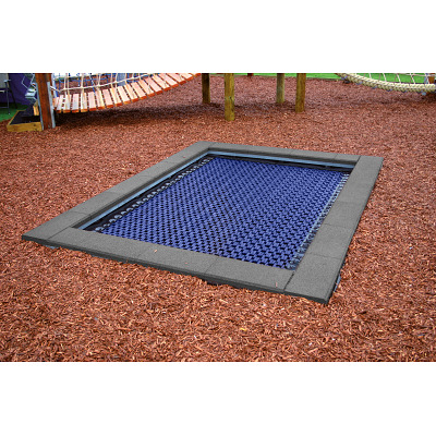 Hally-Gally Bodemtrampoline "2000", Medium grijs, Blauw