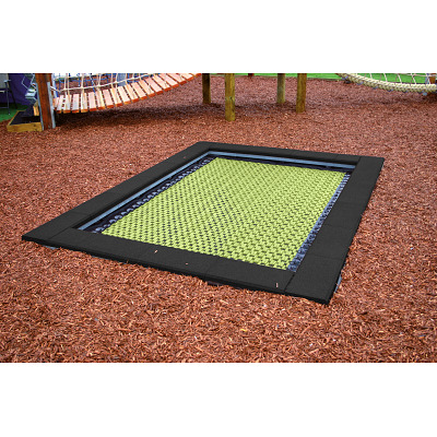 Hally-Gally Bodemtrampoline "2000", Zwart, Neon-groen