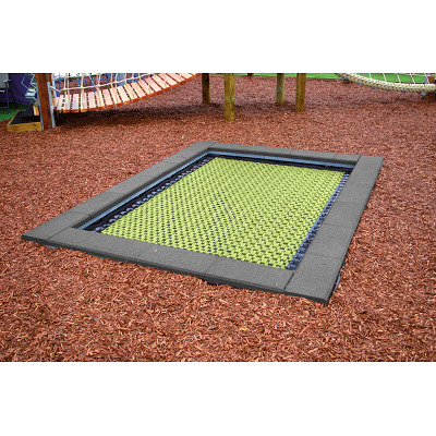 Hally-Gally Bodemtrampoline "2000", Medium grijs, Neon-groen