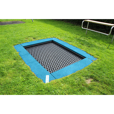 Hally-Gally Bodemtrampoline "2012", Lichtblauw, Zwart
