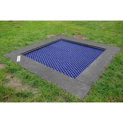Hally-Gally Bodemtrampoline "2014", Medium grijs, Blauw