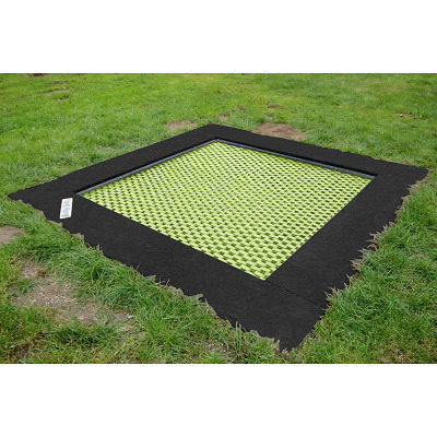 Hally-Gally Bodemtrampoline "2014", Zwart, Neon-groen