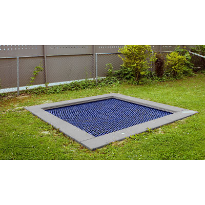 Hally-Gally Bodemtrampoline "2017", Medium grijs, Blauw