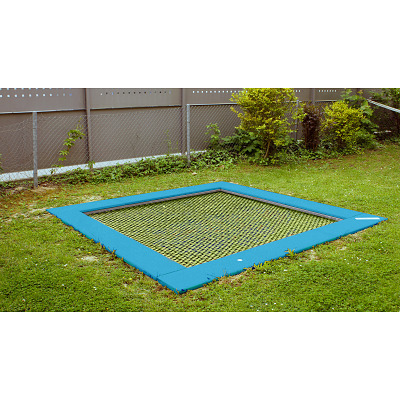 Hally-Gally Bodemtrampoline "2017", Lichtblauw, Neon-groen
