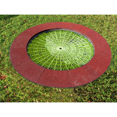 Hally-Gally Bodemtrampoline "Circus", Rood-bruin, Neon-groen