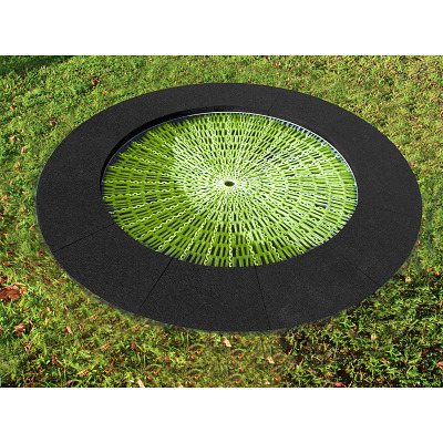 Hally-Gally Bodemtrampoline "Circus", Zwart, Neon-groen