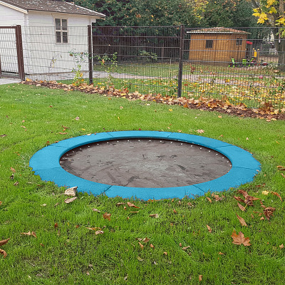 Hally-Gally Bodemtrampoline "Circus Maximus", Lichtblauw, Zwart