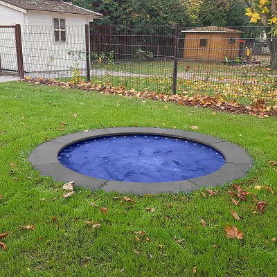 Hally-Gally Bodemtrampoline "Circus Maximus", Medium grijs, Blauw