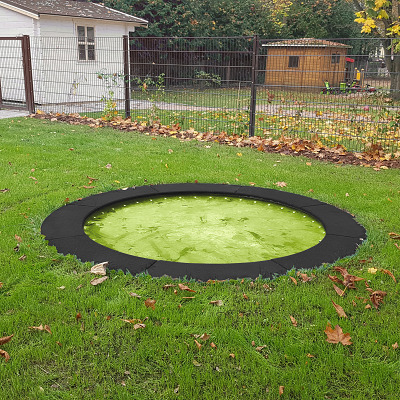 Hally-Gally Bodemtrampoline "Circus Maximus", Zwart, Neon-groen