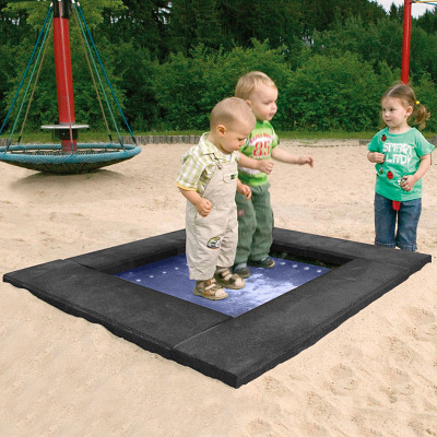 Hally-Gally Bodemtrampoline "Piccolino", Zwart, Blauw