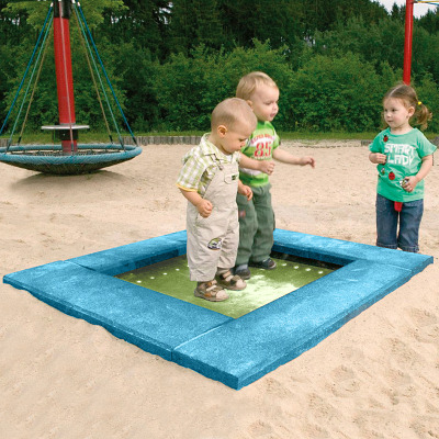 Hally-Gally Bodemtrampoline "Piccolino", Lichtblauw, Neon-groen