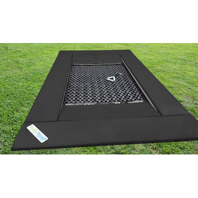 Hally-Gally Trampoline op de grond voor rolstoelen "Vario", Zwart, Zwart