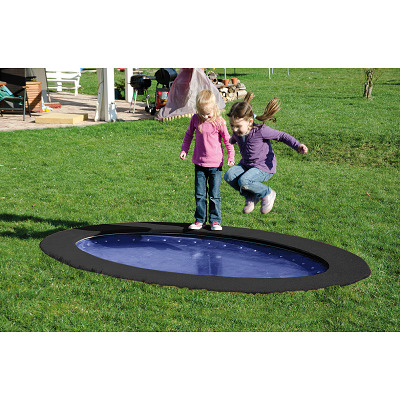 Hally-Gally Bodemtrampoline "Saturnus", Zwart, Blauw