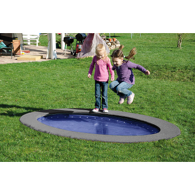 Hally-Gally Bodemtrampoline "Saturnus", Medium grijs, Blauw
