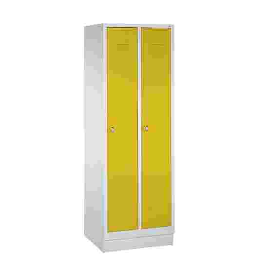 C+P Garderobekast/locker 180x61x50 cm/ 2 vakken, Fel geel (RDS 080 80 60)