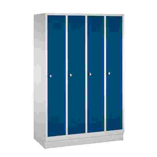 C+P Garderobekast/locker 180x119x50 cm/ 4 vakken, Gentiaanblauw (RAL 5010)