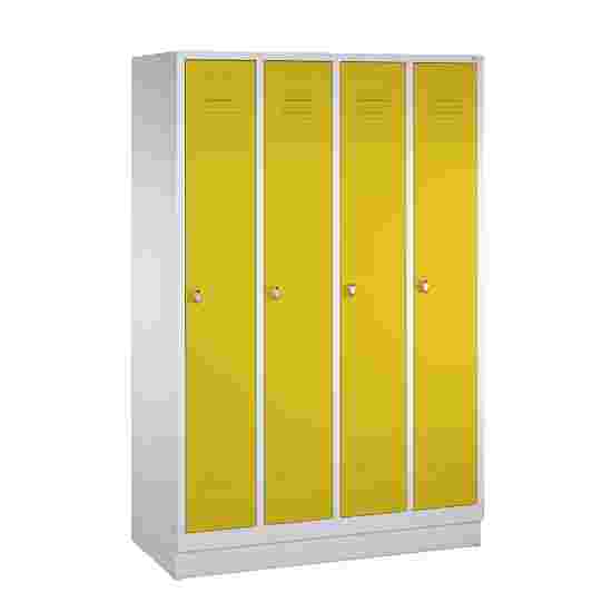 C+P Garderobekast/locker 180x119x50 cm/ 4 vakken, Fel geel (RDS 080 80 60)