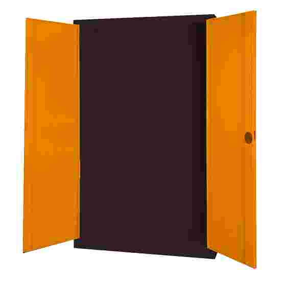 C+P (HxBxD195x120x50 cm, met geperforeerde plaatstaal vleugeldeuren) Geel-oranje (RAL 2000), Antraciet (RAL 7021), Uniforme vergrendeling, Handvat