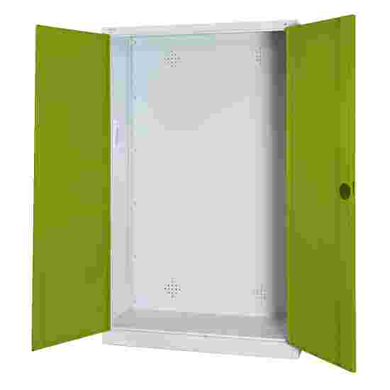 C+P Modulaire sportmateriaalkast (HxBxD195x120x50 cm, met geperforeerde plaatstaal vleugeldeuren) Viridiaangroen (RDS 110 80 60), Lichtgrijs (RAL 7035), Afzonderlijk slot per kast, Ergo-Lock handgreep