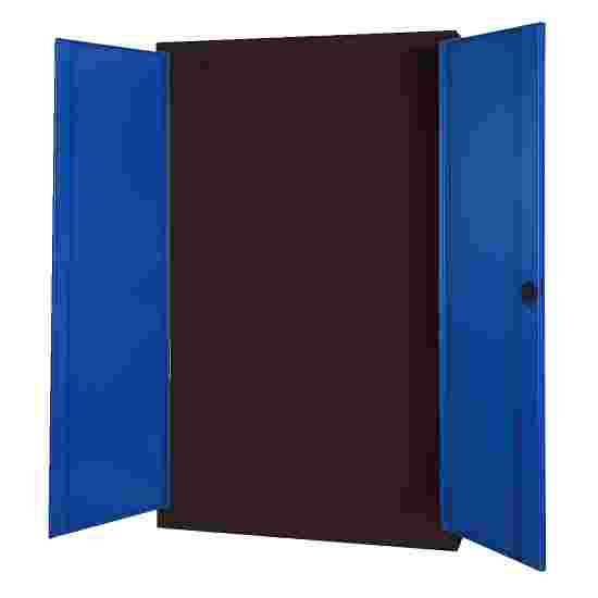 C+P Modulaire sportmateriaalkast (HxBxD195x120x50 cm, met geperforeerde plaatstaal vleugeldeuren) Gentiaanblauw (RAL 5010), Antraciet (RAL 7021), Afzonderlijk slot per kast, Ergo-Lock handgreep