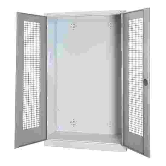 C+P Modulaire sportmateriaalkast (HxBxD195x120x50 cm, met geperforeerde plaatstaal vleugeldeuren) Lichtgrijs (RAL 7035), Lichtgrijs (RAL 7035), Uniforme vergrendeling, Handvat