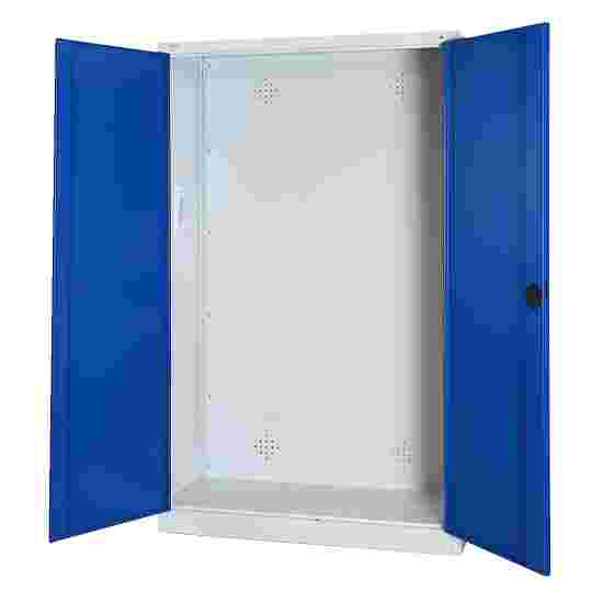 C+P Modulaire sportmateriaalkast (HxBxD195x120x50 cm, met geperforeerde plaatstaal vleugeldeuren) Gentiaanblauw (RAL 5010), Lichtgrijs (RAL 7035), Uniforme vergrendeling, Ergo-Lock handgreep