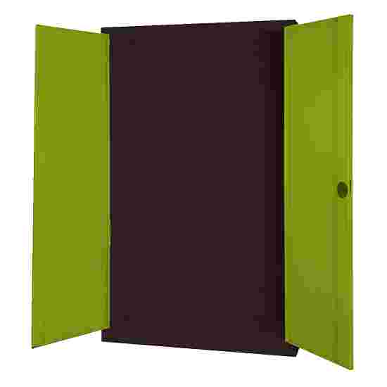 C+P Modulaire sportmateriaalkast (HxBxD195x120x50 cm, met geperforeerde plaatstaal vleugeldeuren) Viridiaangroen (RDS 110 80 60), Antraciet (RAL 7021), Uniforme vergrendeling, Ergo-Lock handgreep